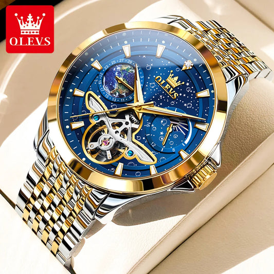 OLEVS Montre mécanique pour homme