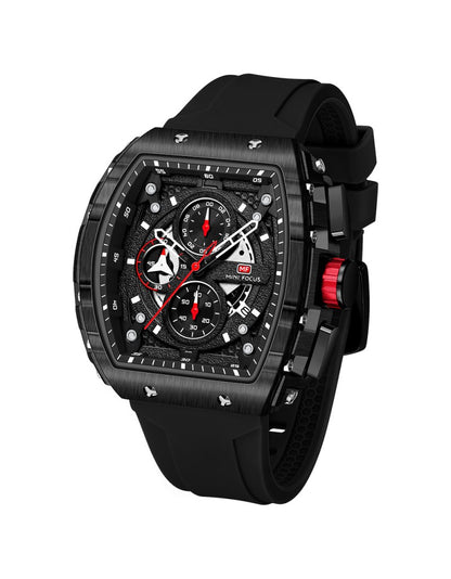 Montre à quartz avec bracelet en silicone pour homme