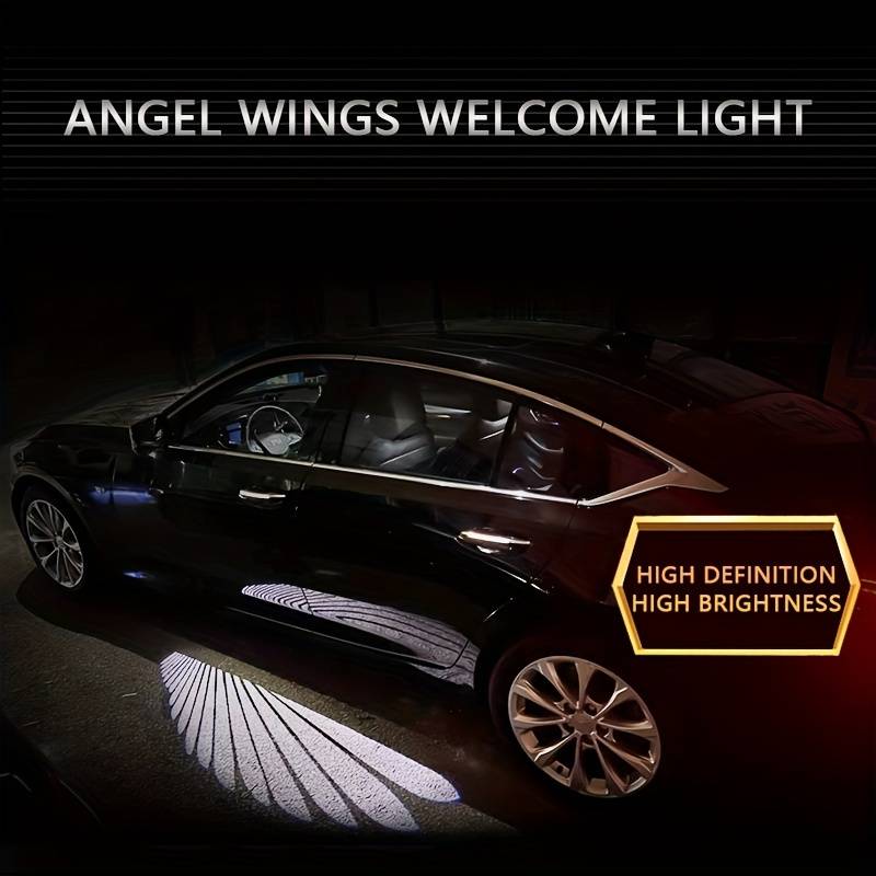 Lumières LED de Porte de Voiture avec Ailes d'Ange