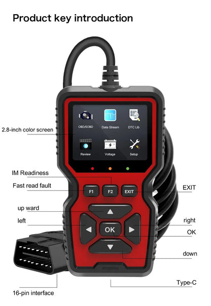 Outil de diagnostic automobile V519, EAU OBD2, lecteur de code, diagnostic de défaut du moteur