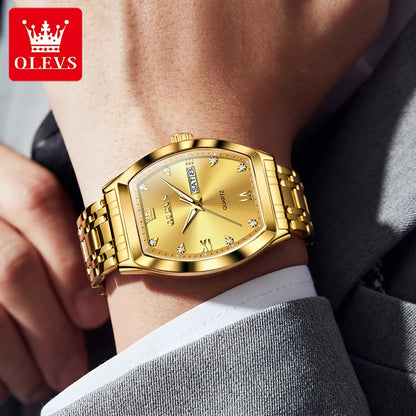 OLEVS-Montre-bracelet à quartz étanche pour homme