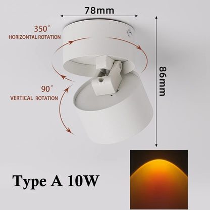 Lampe de projecteurs d'ambiance à LED Sunset Downlight