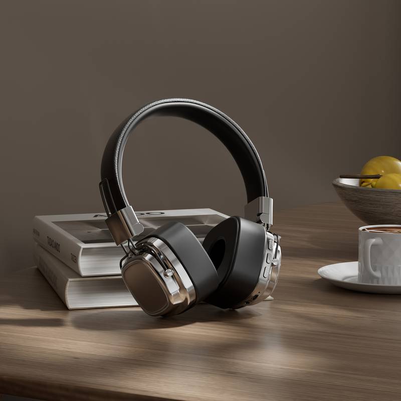 Écouteurs sans fil Bluetooth Inter Retro, Casque dynamique sur l'oreille