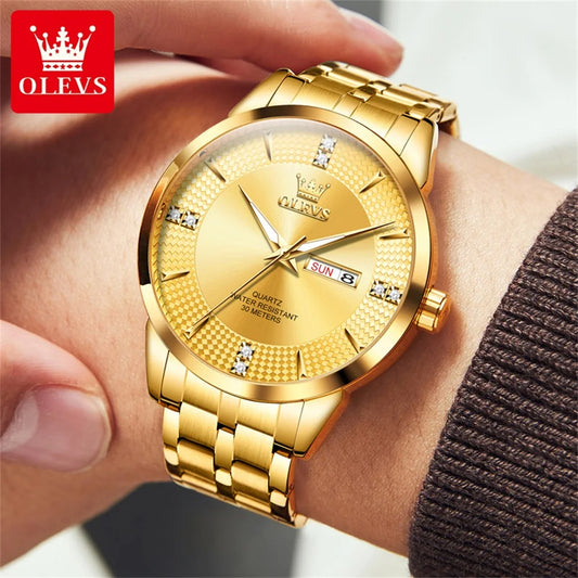 OLEVS  Montres  originale pour hommes Montre-bracelet à diamants