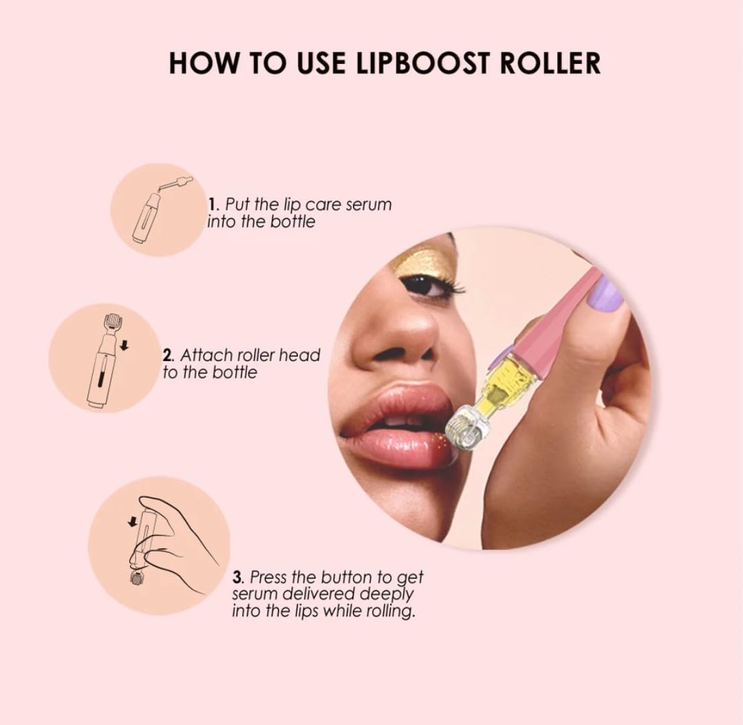 Lip Boost Dermaroller avec Réservoir de Sérum