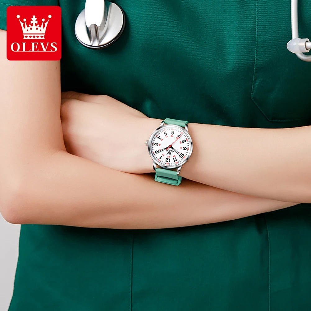 Olevs – montre-bracelet à Quartz professionnelle, pour médecins et infirmières