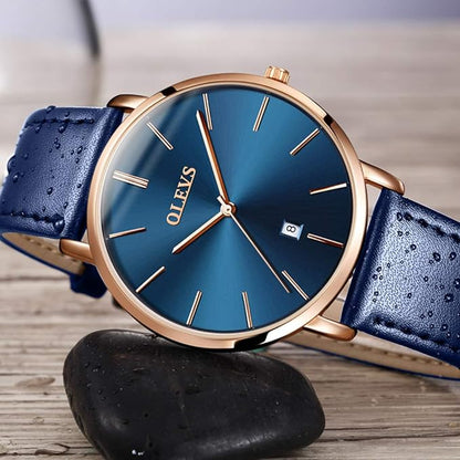 OLEVS-Montre à quartz étanche, montres d'affaires pour homme, luxe