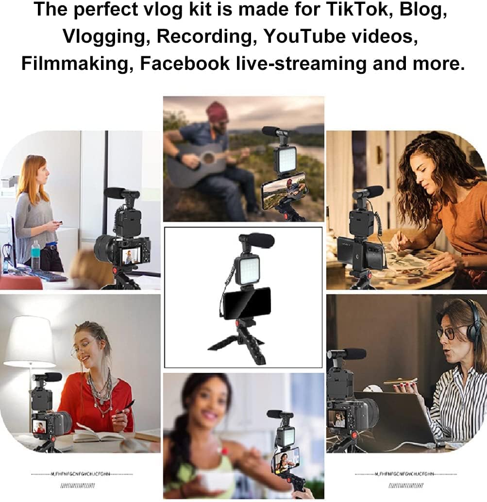 Professional Video Creation Kit: StudioVision Mic & Portable LED"