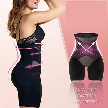 Shaper Haute Taille Compression Croisée pour Abdos et Fessiers