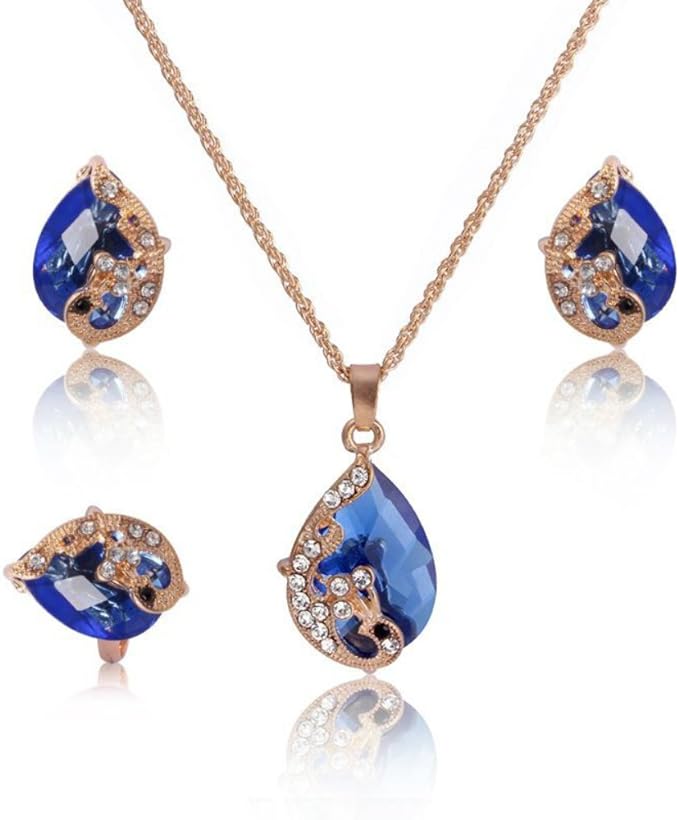 Ensemble de bijoux de mariage pour femmes, cristal strass