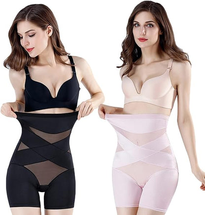 Shaper Haute Taille Compression Croisée pour Abdos et Fessiers