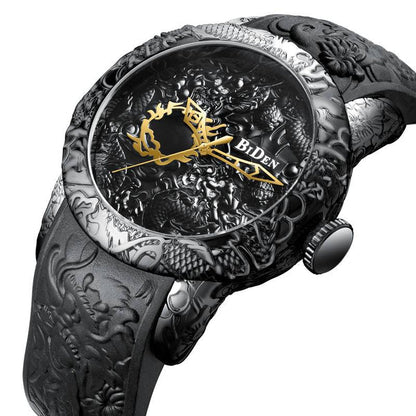 Montre-Bracelet BIDEN Dragon Doré + Montre-Bracelet Hot Xinew pour Femmes Gratuitement !