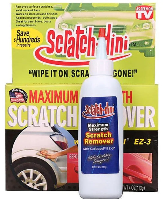 Dissolvant de rayures Scratch-dini pour voitures, motos, vélos de toutes tailles.