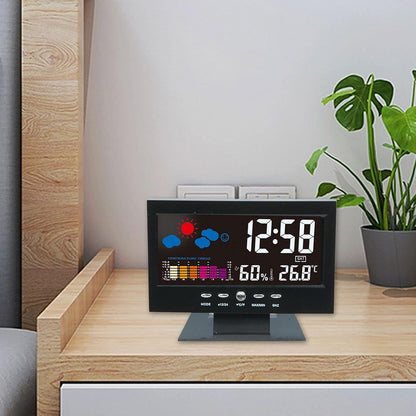 GBSELL Horloge de bureau à écran couleur de température et d'humidité