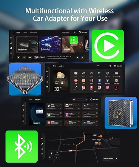 Adaptateur sans fil CarPlay pour voitures Android Auto, connexion automatique, Plug & Play