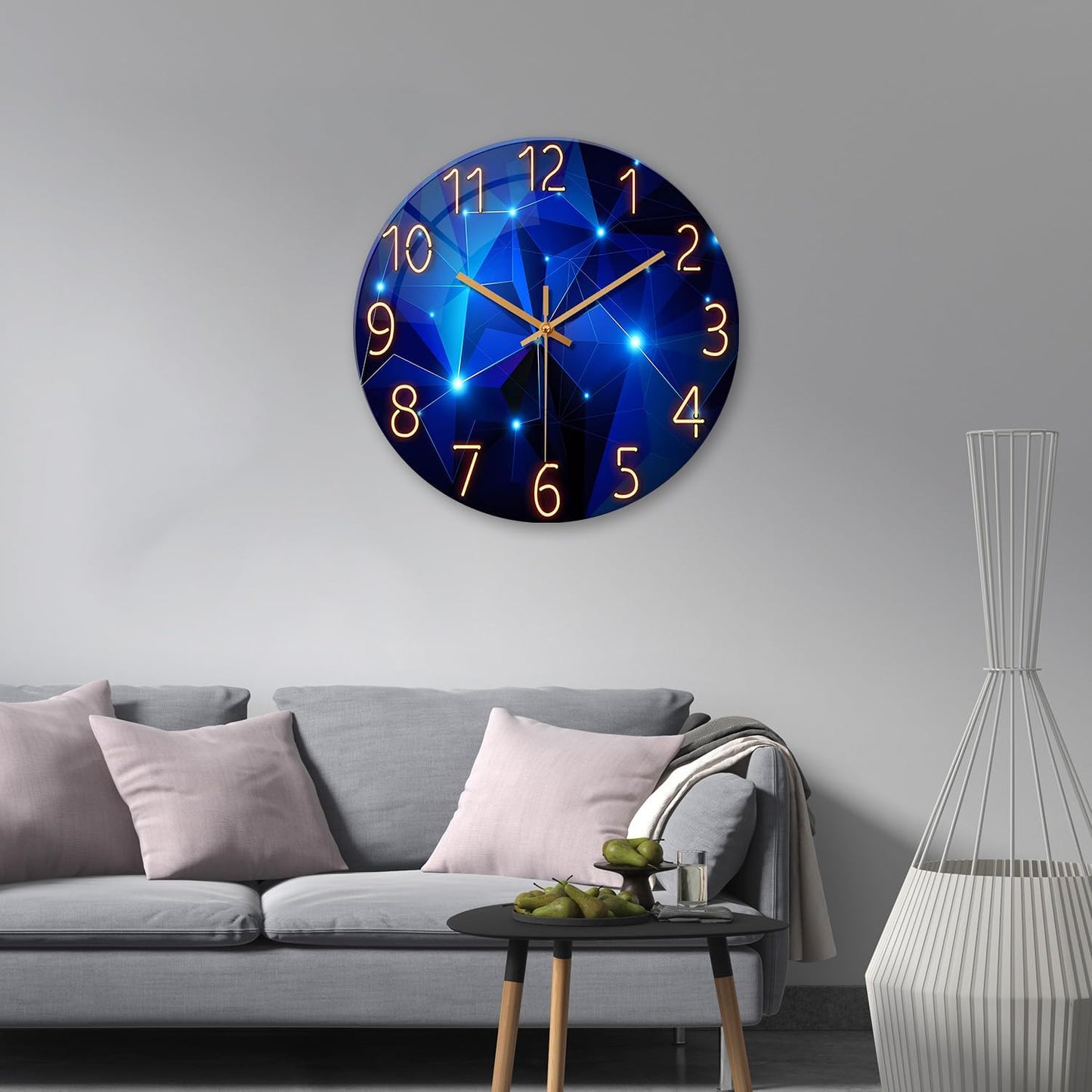 Horloges murales bleues Constantplanet : Décoration élégante pour salons et cuisines