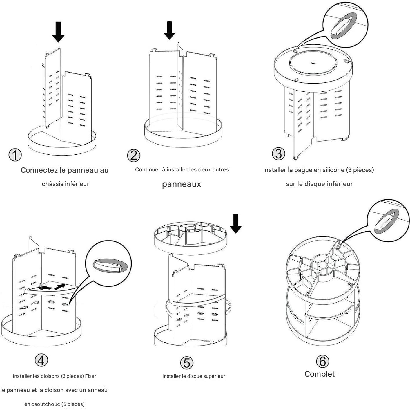 Organisateur de Cosmétiques Rotatif à 360°