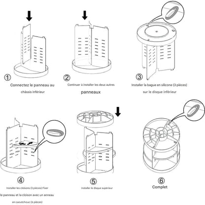 Organisateur de Cosmétiques Rotatif à 360°