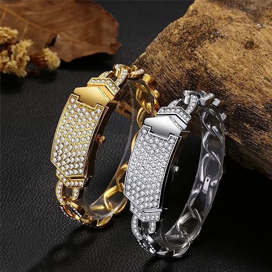 Bracelet De Luxe Quartz Montre Femmes de Cristal