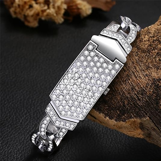 Bracelet De Luxe Quartz Montre Femmes de Cristal