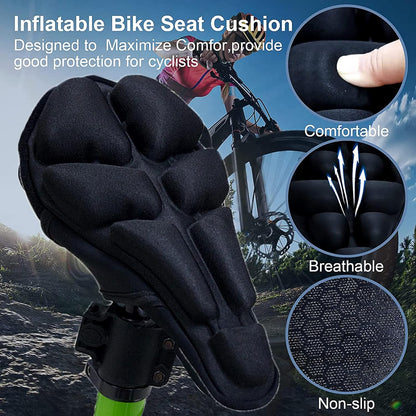 Housse de Selle Gonflable Pliable : Coussin de Siège à Airbag