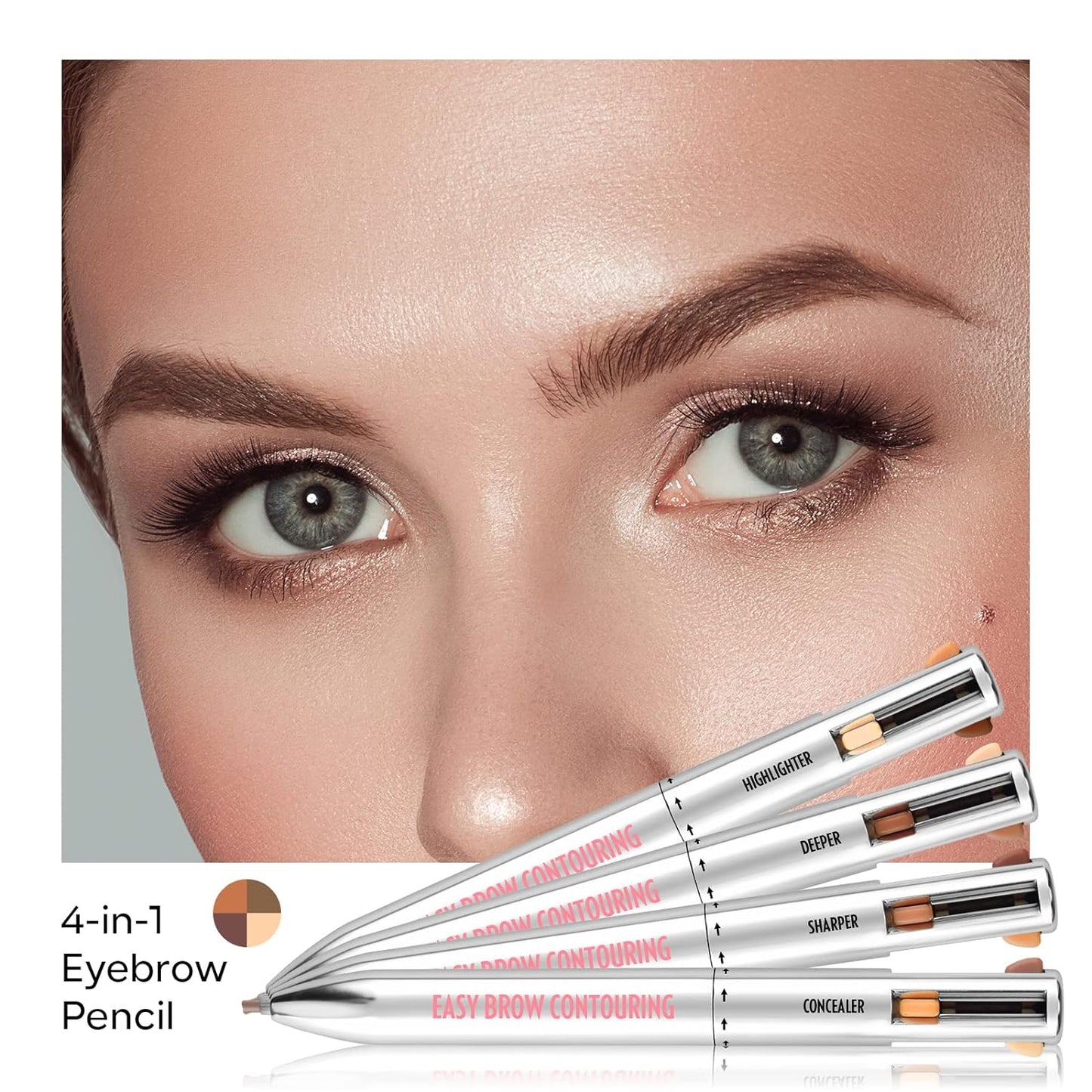 Stylo contour des sourcils et surligneur 4 en 1