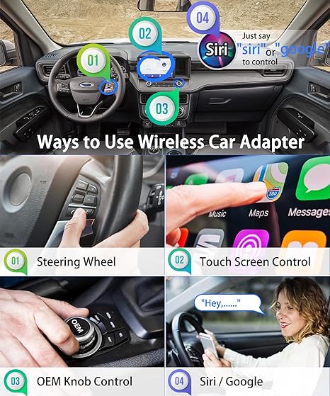 Adaptateur sans fil CarPlay pour voitures Android Auto, connexion automatique, Plug & Play