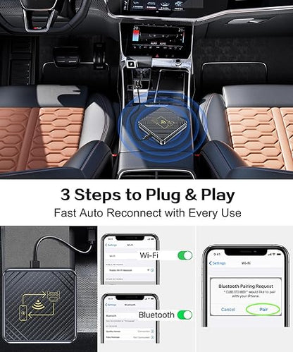 Adaptateur sans fil CarPlay pour voitures Android Auto, connexion automatique, Plug & Play