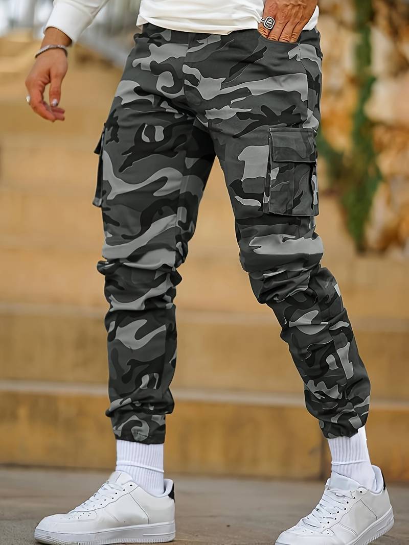 Pantalon De Jogging À Motif Camouflage, Pantalons De Sport