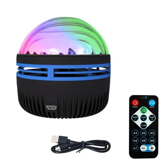 Lampe Laser rotative Aurora, petite boule magique colorée Rgb, lumière de scène