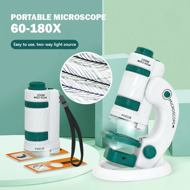 Microscope de Poche Portable pour Enfants