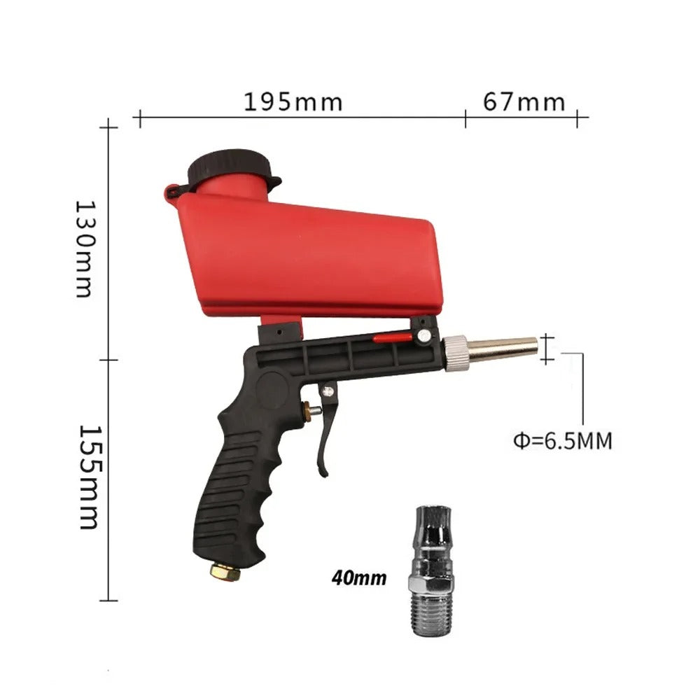 Pistolet de sablage portable réglable 90psi