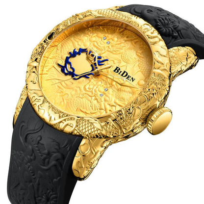 Montre-Bracelet BIDEN Dragon Doré + Montre-Bracelet Hot Xinew pour Femmes Gratuitement !