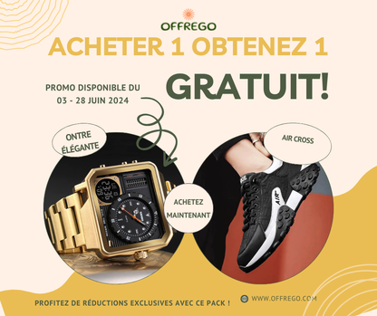 Offre Spéciale : Montre Élégante et Chaussures de Course Air Cross