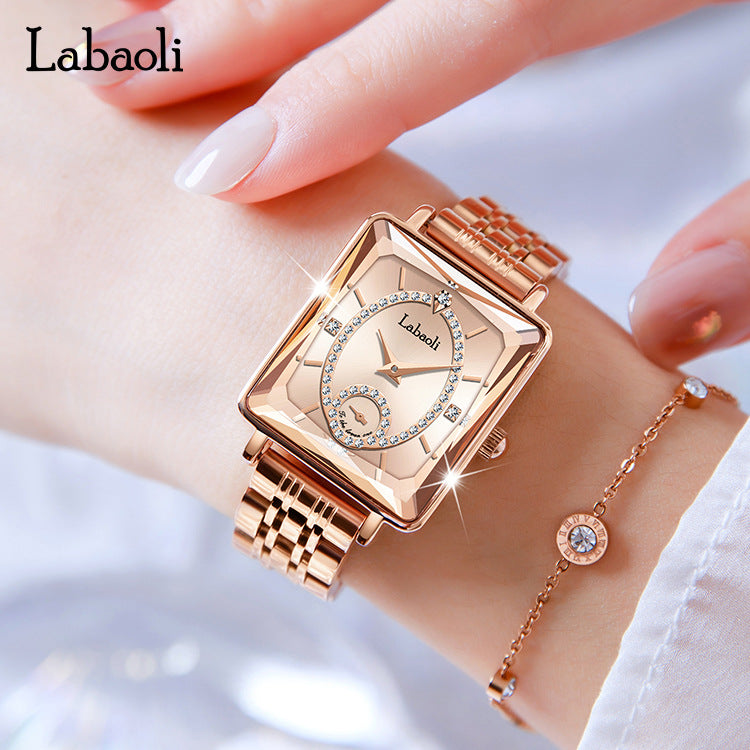 Montre Étanche pour Femmes LABAOLI : Luxe en Acier Inoxydable.