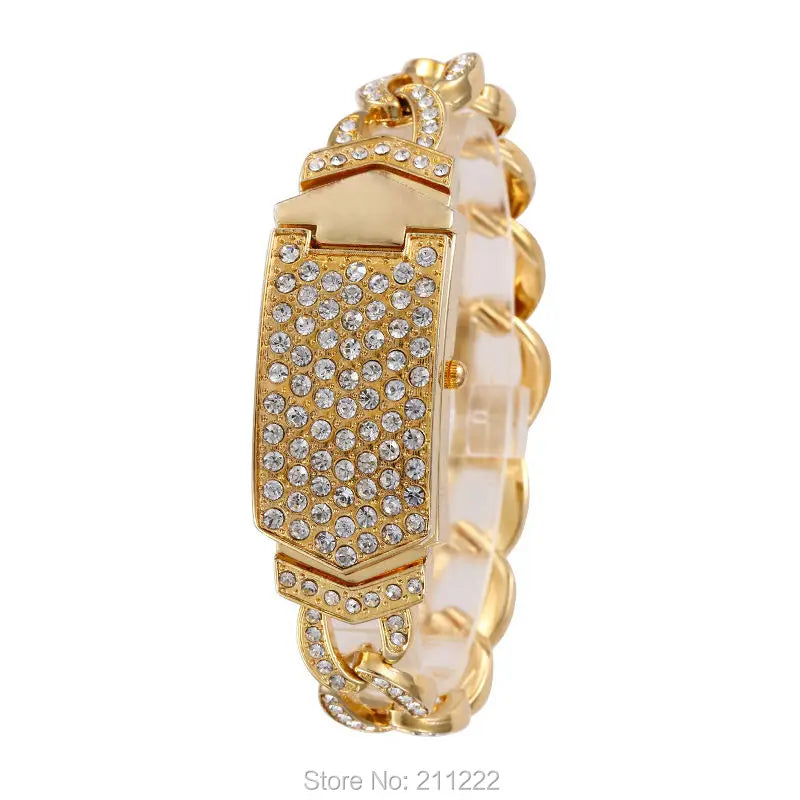 Bracelet De Luxe Quartz Montre Femmes de Cristal