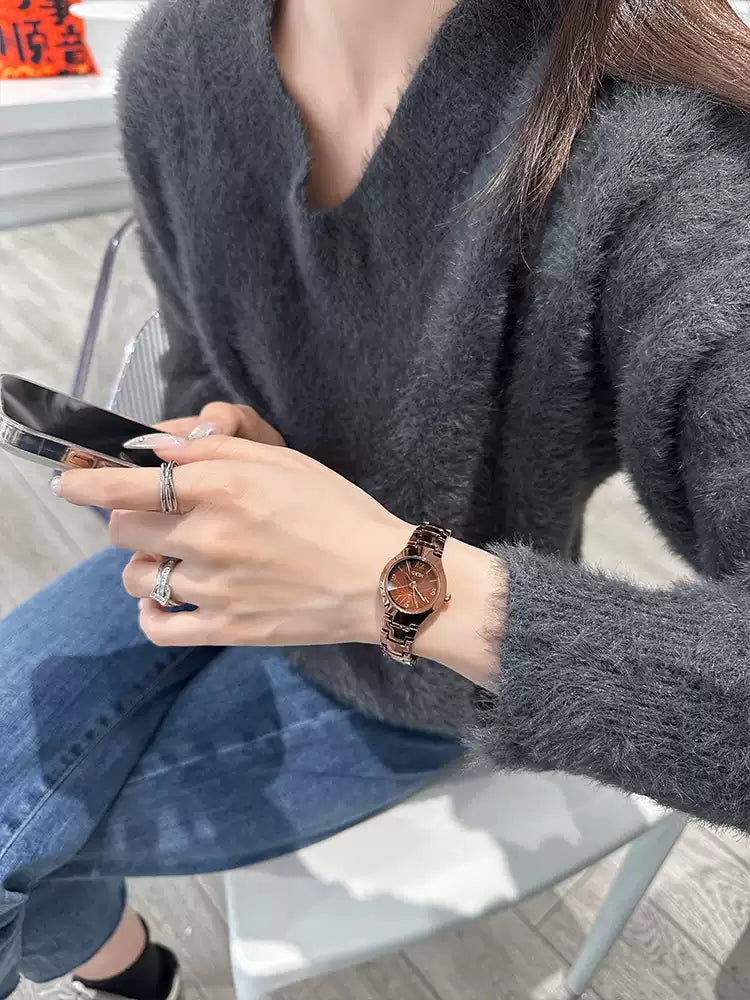 Montre à quartz décontractée pour femmes, petite montre tendance de haute qualité, étanche