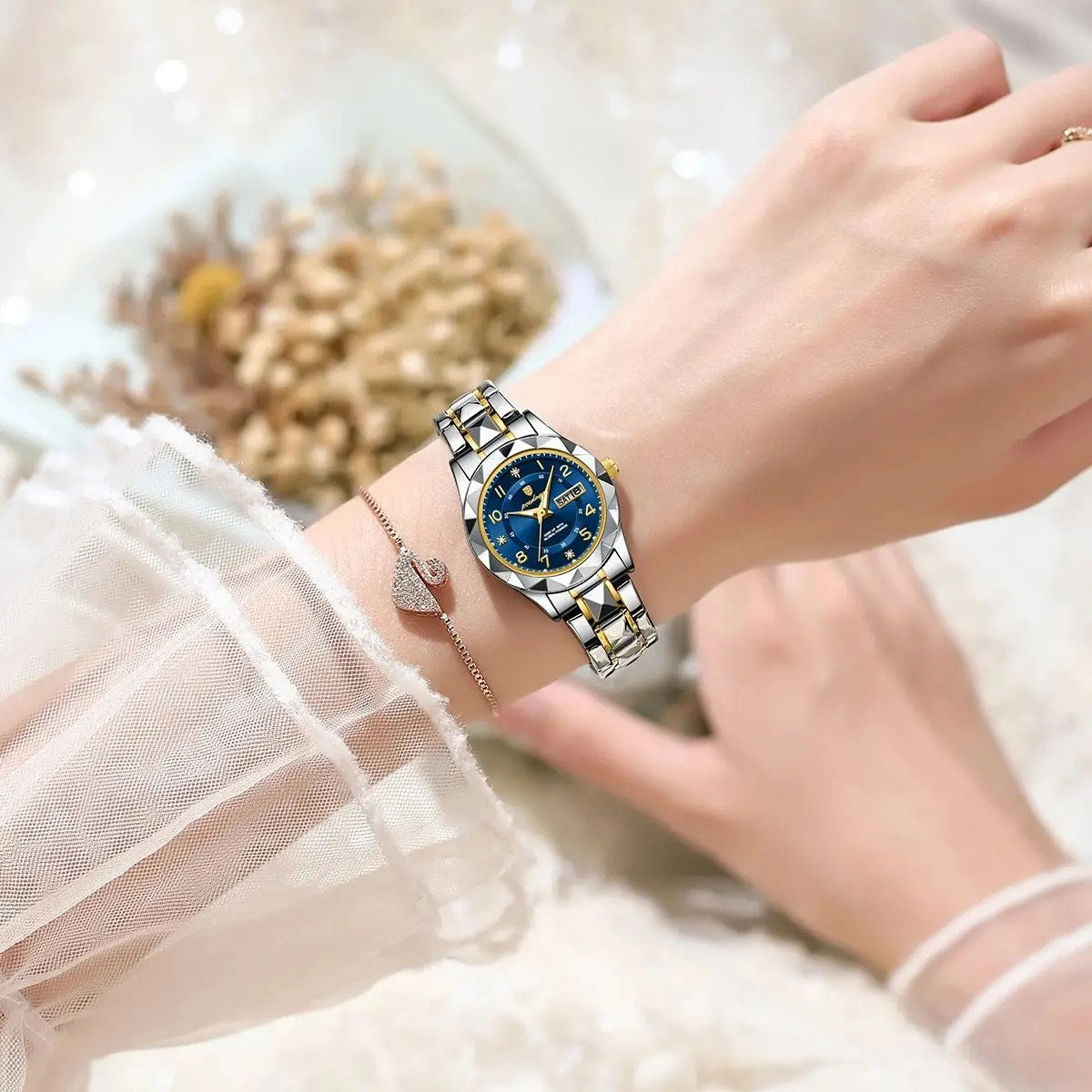 Montres de luxe pour femmes étanche lumineux