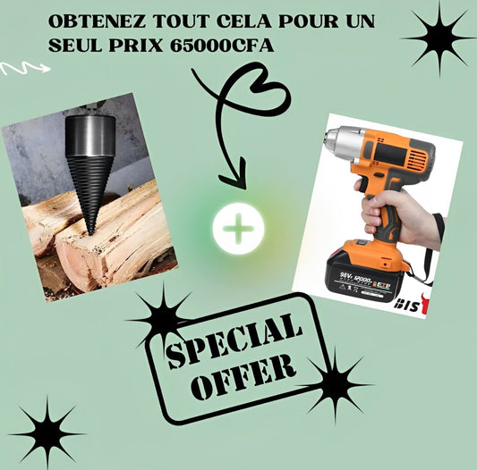 Offre Spéciale : Perceuse à Bois Hexagonale et Clé À Chocs Sans Fil