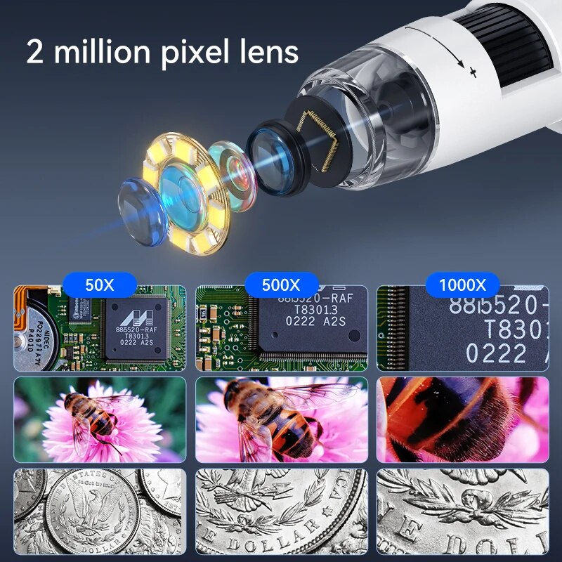 Microscope numérique Réparation de soudure LCD 1000X 4.3 1080P