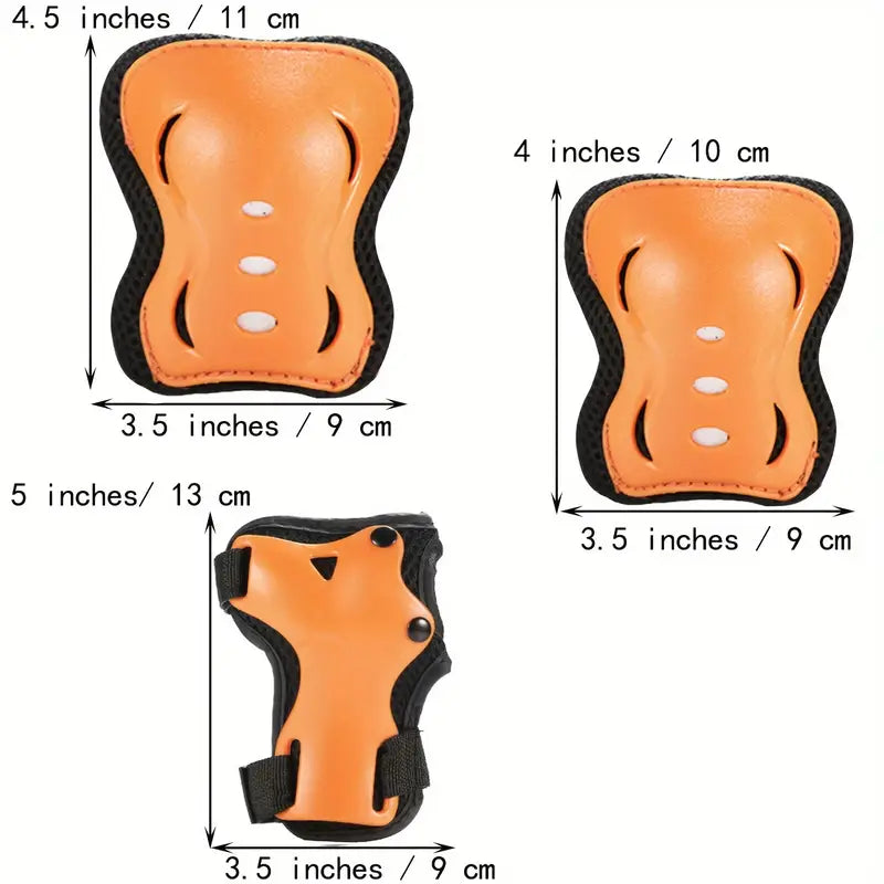 Ensemble de Protections 6-en-1 pour Enfants : Genouillères, Coudières et Protège-Poignets