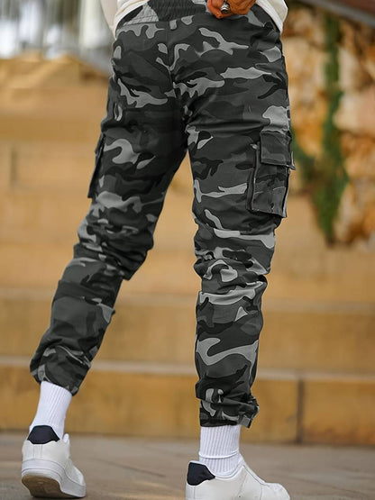 Pantalon De Jogging À Motif Camouflage, Pantalons De Sport