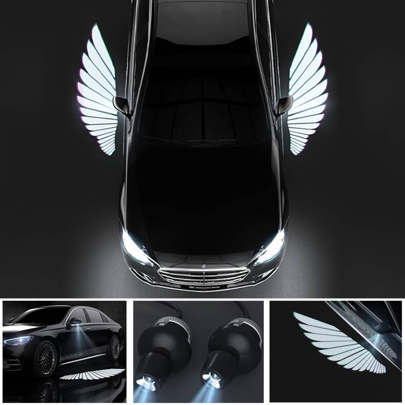 Lumières LED de Porte de Voiture avec Ailes d'Ange