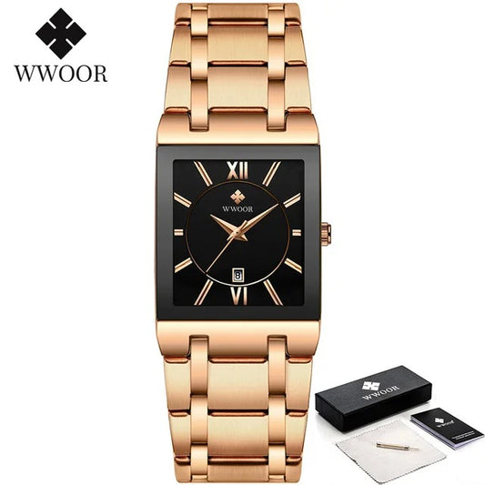 WWOOR Design-Montre-bracelet de luxe pour femme