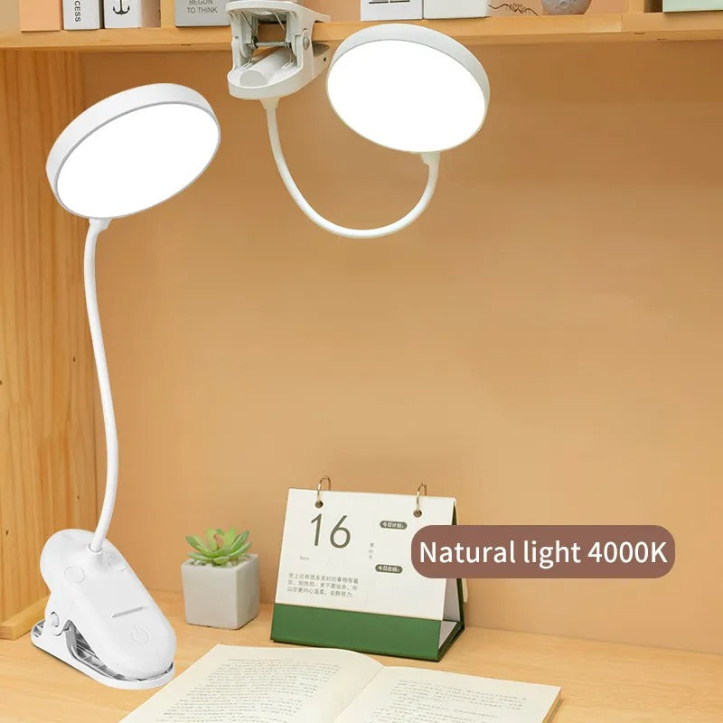 Lampe de Table LED tactile, Rechargeable par USB, avec Clip, luminaire de bureau, avec 3 Modes d'éclairage