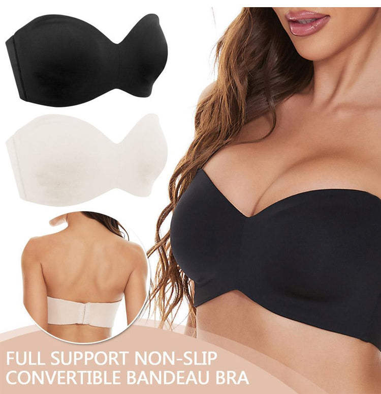 Soutien-gorge amovible, convertible et antidérapant avec maintien intégral