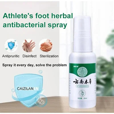 Spray antibactérien à base de plantes pour le traitement du pied d'athlète