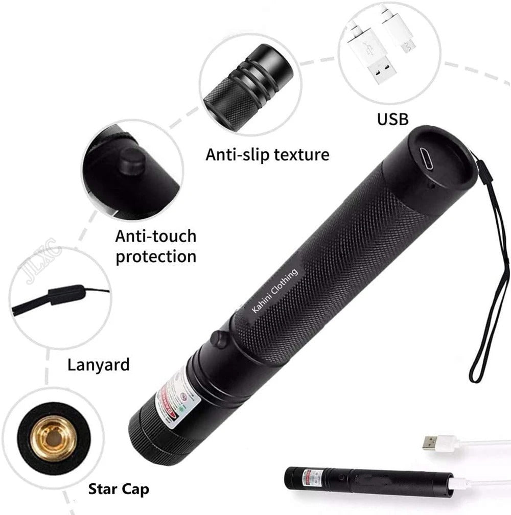 Laser Vert Pointer-10000m USB Charge Batterie