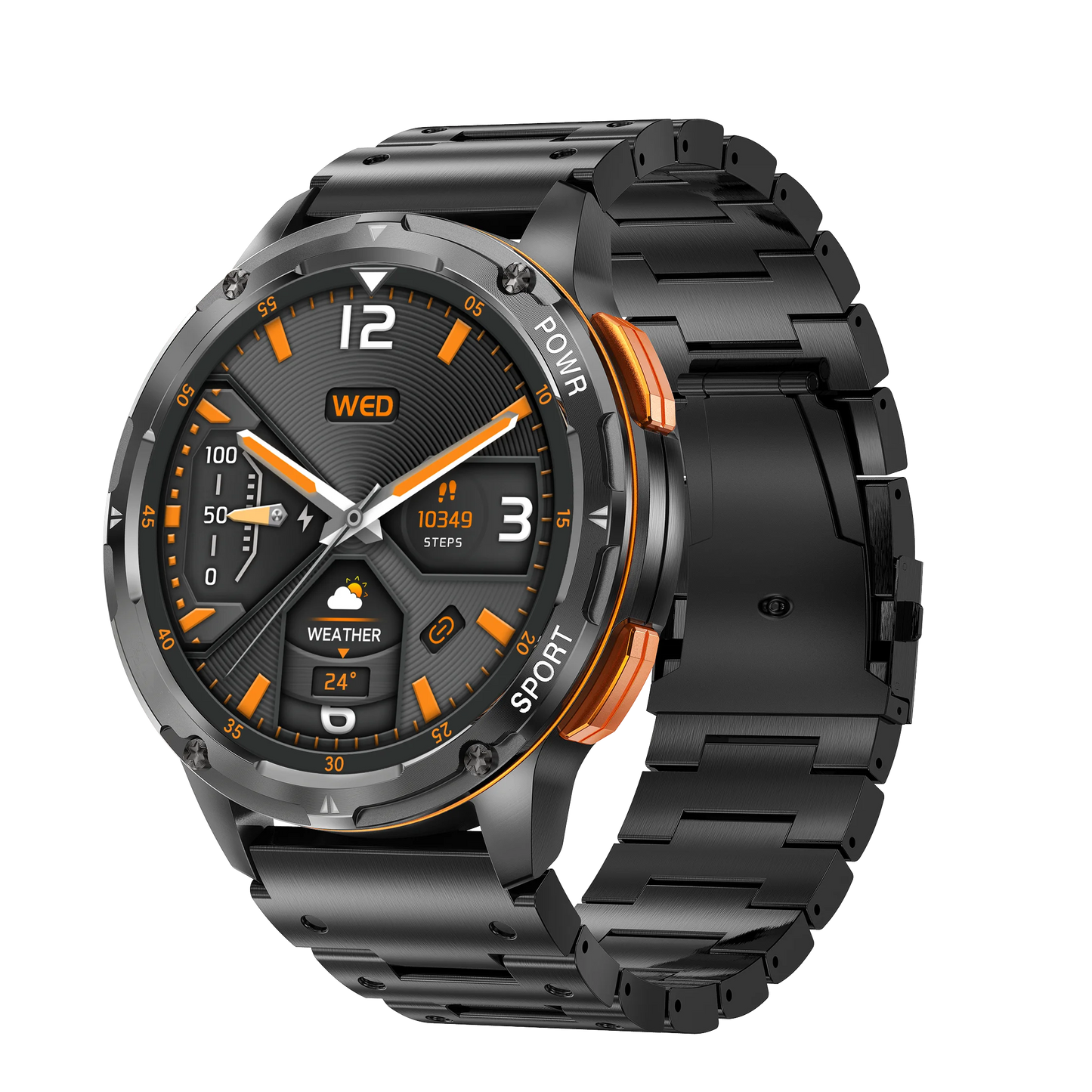 Montre intelligente d'appel Bluetooth AK59, haute définition, écran AMLOED