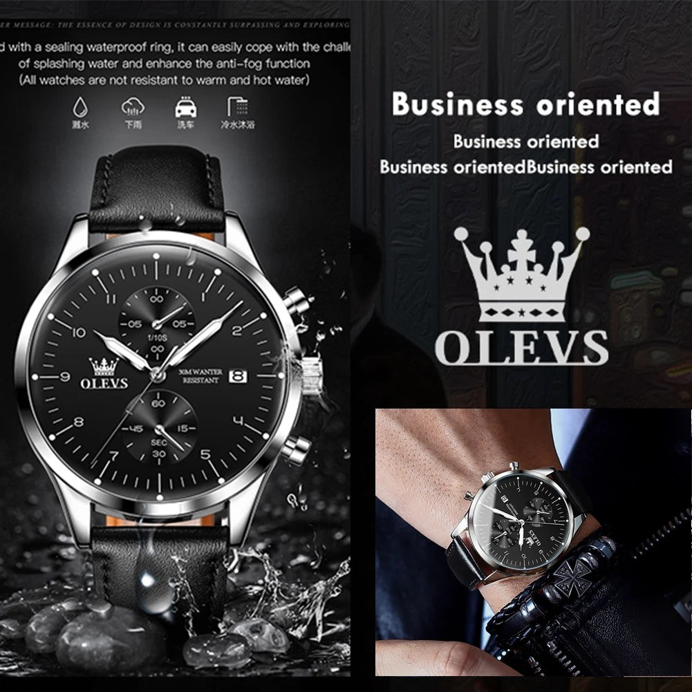 OLEVS – montre étanche à Quartz pour hommes, marque de luxe